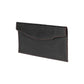 K0034AB | Flat envelope in genuine full grain leather, dollar grain - Black colour. Closure flap with automatic button. Dimensions: 22.5 x 12.5 x 0.5 cm - Packaging: TNT bag-1