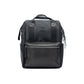 K0037AB | Zaino Idrorepellente in Nylon Waterproof/Vera Pelle pieno fiore con leggera grana - Colore Nero - Accessori Nickel lucido. Dimensioni: cm 27 x 39 x 19 - Confezione: Sacchetto Tnt-1