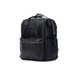 K0037AB | Zaino Idrorepellente in Nylon Waterproof/Vera Pelle pieno fiore con leggera grana - Colore Nero - Accessori Nickel lucido. Dimensioni: cm 27 x 39 x 19 - Confezione: Sacchetto Tnt-0