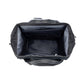 K0037AB | Zaino Idrorepellente in Nylon Waterproof/Vera Pelle pieno fiore con leggera grana - Colore Nero - Accessori Nickel lucido. Dimensioni: cm 27 x 39 x 19 - Confezione: Sacchetto Tnt-4