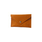 K0040LB | Sachet with flap Made in Italy in genuine full-grain leather, dollar grain - Orange color - Dimensions: 13 x 8 x 0.5 cm - Packaging: Rigid bottom/lid gift box-1