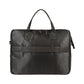 K0043AB | Briefcase in Waterproof Nylon/Genuine full grain leather with light grain - Black color - Internal pouch - Shiny silver accessories - Dimensions 39 x 30 x 12 cm - Packaging: Tnt bag-4