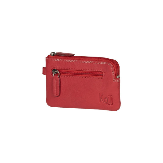 K10218VB | Portachiavi/Portamonete in Vera Pelle Col.Rosso. Chiusura lampo Accessori Nickel lucido. Dimensioni: cm 12 x 7 x 0,5. Confezione: Gift Box rigido fondo/coperchio-0