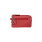 K10218VB | Keyring/Coin Purse in Genuine Leather Col.Red. Zipper Accessories Polished nickel. Dimensions: 12 x 7 x 0.5 cm. Packaging: Rigid bottom/lid gift box-2
