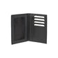K10222AB | Porta Documenti + Passaporto in Vera Pelle pieno fiore, con leggera grana. Colore Nero. Dimensioni da chiuso: cm 10 x 14 x 1 - Confezione: Gift Box rigido fondo/coperchio-1