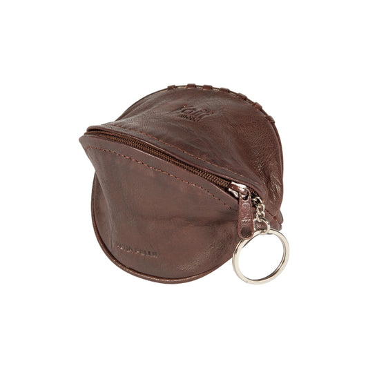 K10655BB | Mini Pochette/Portachiavi in Vera Pelle pieno fiore, Volanata. Colore Testa Moro. Accessori Nickel Lucido. Dimensioni: cm 12,5 x 7,5 x 7,5. Confezione: Sacchetto Tnt-0