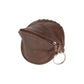 K10655BB | Mini Clutch/Key Ring in Genuine Full Grain Leather, Flywheel. Color dark brown. Polished Nickel Accessories. Dimensions: 12.5 x 7.5 x 7.5 cm. Packaging: TNT bag-0