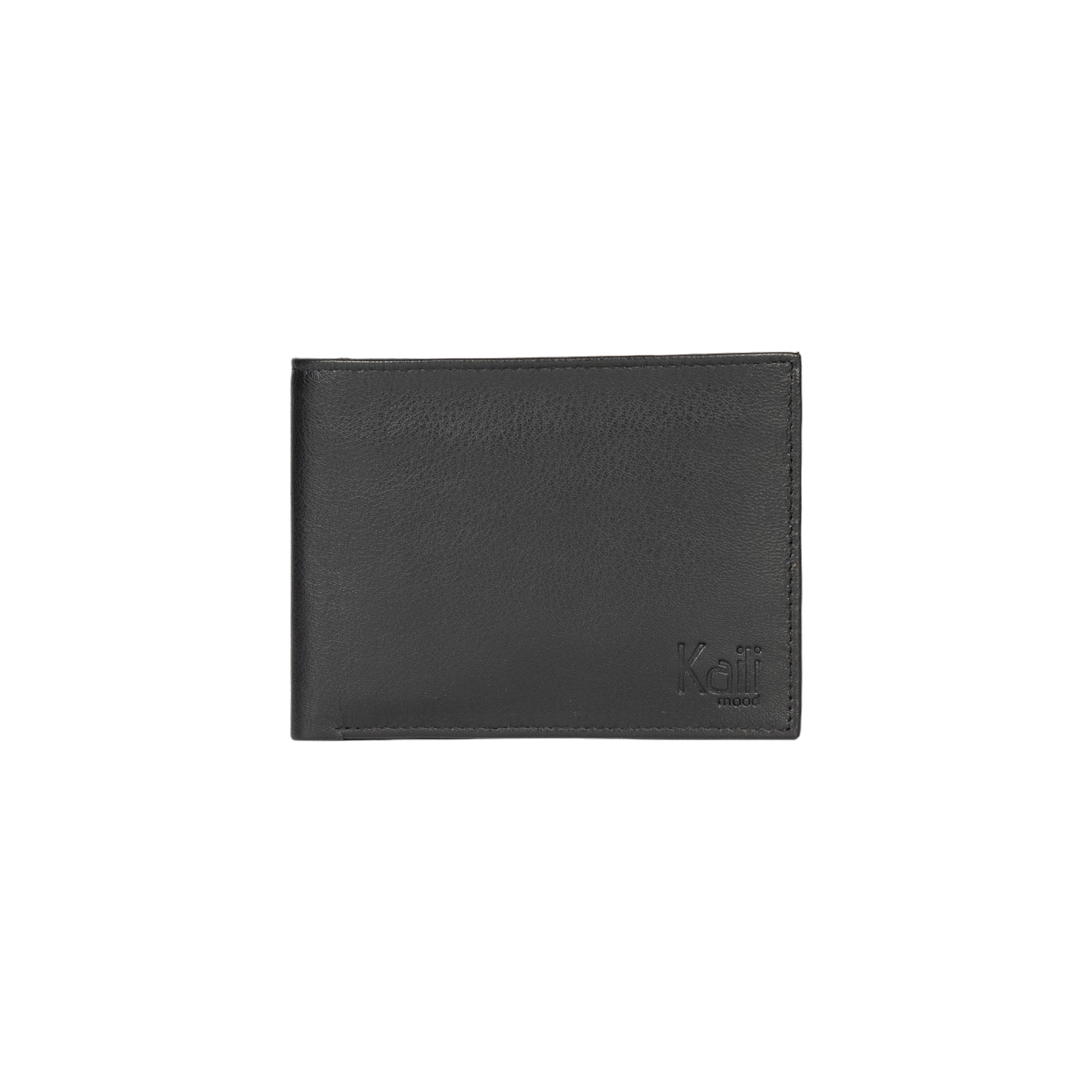 K11403AB | Portafogli Uomo in Vera Pelle pieno fiore, con leggera grana. Colore Nero. Tasca p/monete. Dimensioni da chiuso: cm 12,5 x 9,3 x 1. Confezione: Gift Box rigido fondo/coperchio-2