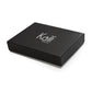K12220AF | Men's Wallet in Genuine Full Grain Leather, Naked. Black Color. RFID Protection. Closed Dimensions: 11.5 x 8.3 x 2 cm. Packaging: Gift box bottom/lid-4