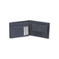 K12204DF | Men's Wallet in Genuine Full Grain Leather, Naked. Blue Color. RFID Protection. Closed Dimensions: 12.5 x 9.5 x 2 cm. Packaging: Gift box bottom/lid-1
