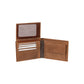 K12204UB | Men's Wallet in Genuine Full Grain Leather, Naked. Leather Color. RFID Protection. Closed Dimensions: 12.5 x 9.5 x 2 cm. Packaging: Gift box bottom/lid-2