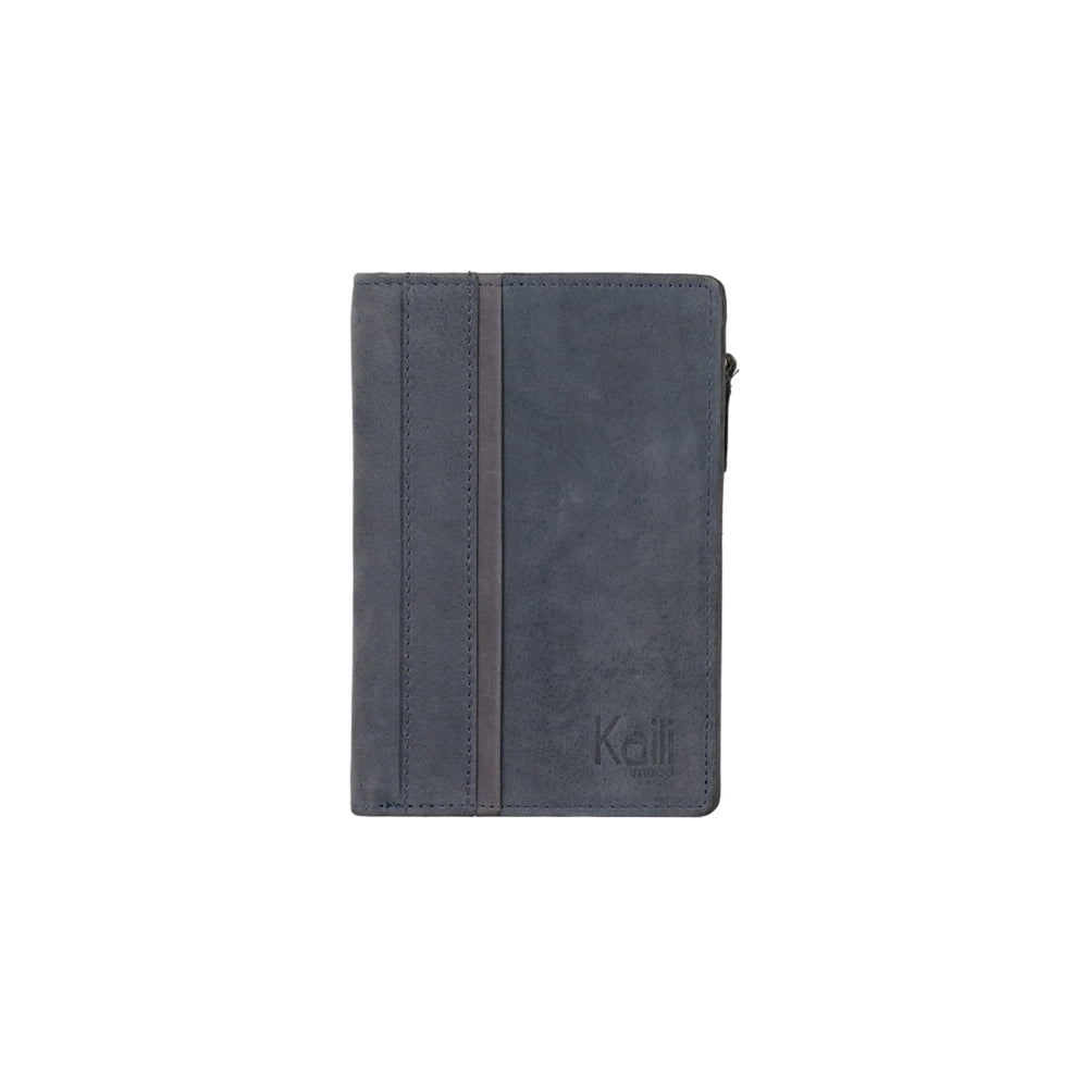 K12234DF | Portafogli Donna in Vera Pelle pieno fiore, Naked. Colore Blu. Protezione RFID. Dimensioni da chiuso: cm 9,5 x 14 x 3. Confezione: Scatola regalo fondo/coperchio-2