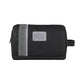 K2005AF | Beauty Case in Canvas 100% Cotton/Genuine Full Grain Leather, Naked. Black Color. Side handle. Zip closure. Dimensions: cm 25 x 15 x 17. Packaging: Tnt bag-1
