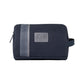 K2005DF | Beauty Case in Canvas 100% Cotton/Genuine Full Grain Leather, Naked. Color Blue. Side handle. Zip closure. Dimensions: cm 25 x 15 x 17. Packaging: Tnt bag-1