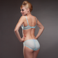 Blue Sheer Lace Bra Lavinia Tropical-3