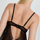 Sheer Mesh Scallop Babydoll Blush Lulu-3