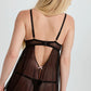 Sheer Mesh Scallop Babydoll Blush Lulu-4