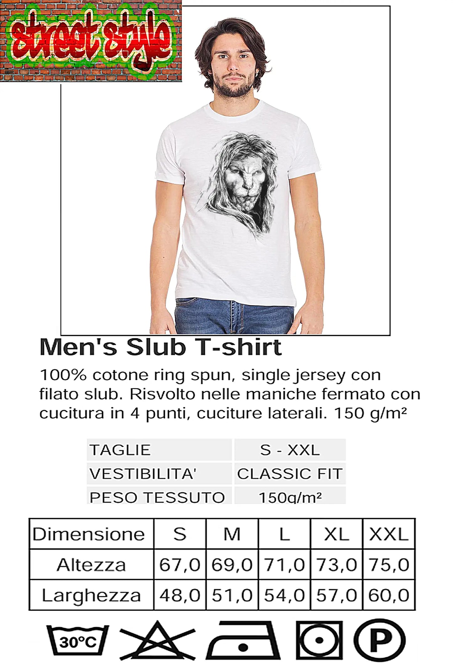 La Bella e la Bestia Stilizzato Soggetto 18-57 T-shirt Urban Slub Men Uomo 100% Cotone Fiammato BS STREET STYLE