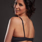Semi-Sheer Half Padded Bra Lavinia Silver Feathers-1