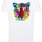 Leone Color Artistico Stilizzato 18-20-73 T-shirt Urban Slub Men Uomo 100% Cotone Fiammato JK STREET STYLE