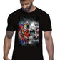 Leoskull Artistic Color Tattoo 9038 T-shirt Urban Men Uomo 100% Cotone Pettinato JK STREET STYLE