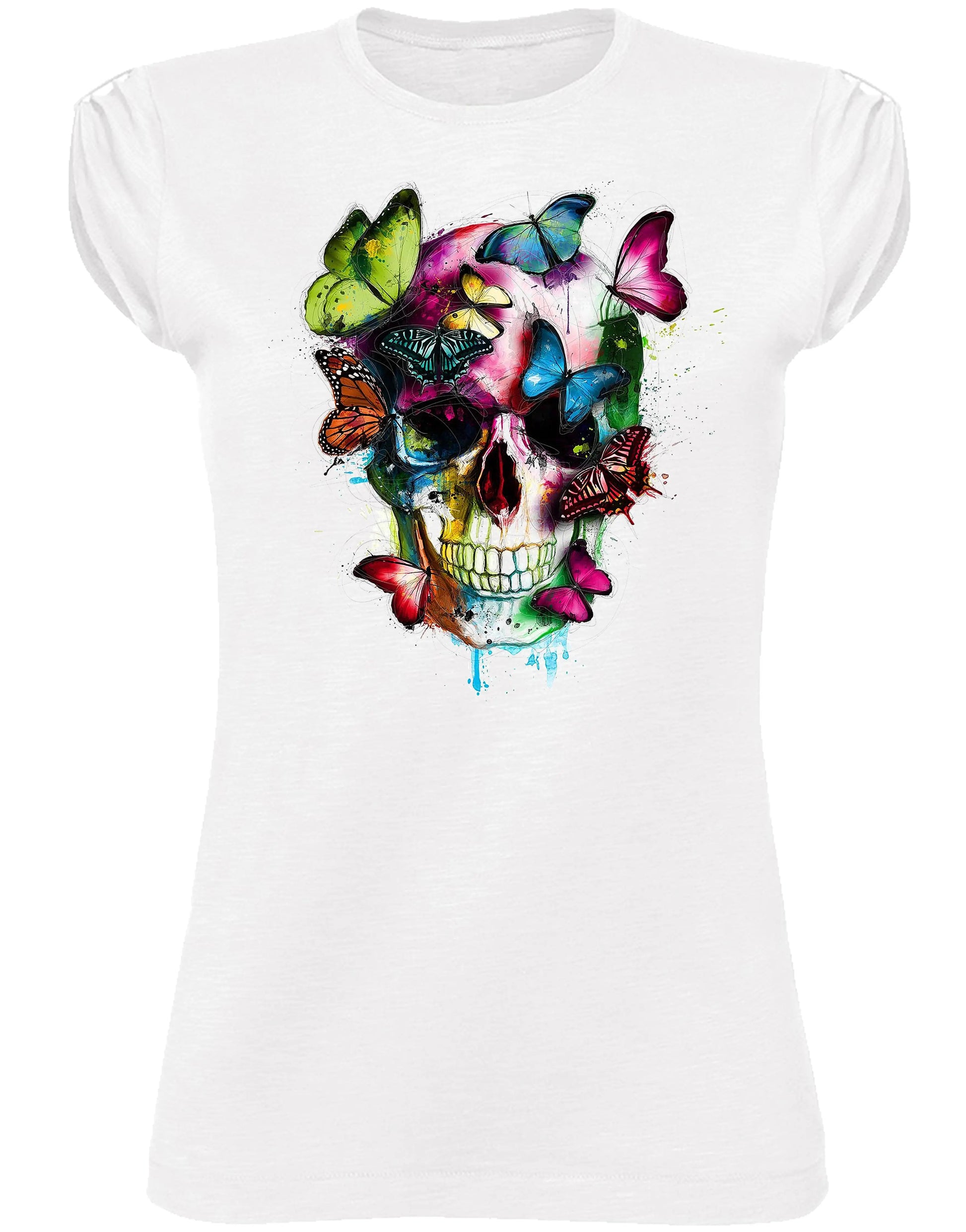 Les couleurs de l´âme 1 Skull Farfalle 18-20-61 Moda Urban Slub Lady Donna 100% Cotone Fiammato BS STREET STYLE