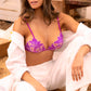 Mapale Twilight Orchid Sheer Triangle Bra & String Set-2