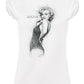 Marilyn Monroe Stilizzato The Legend Attrice Cinema 18-66-2 Moda Urban Slub Lady Donna 100% Cotone Fiammato BS STREET STYLE