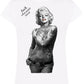 Marilyn Monroe Tattoo Legend Soggetto Attrice Cantante 9033-2 Lady Donna 100% Cotone Pettinato JK STREET STYLE