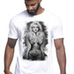 Marilyn The legend Atrice Nude Tattoo 9033-4 T-shirt Urban Men Uomo 100% Cotone Pettinato JK STREET STYLE