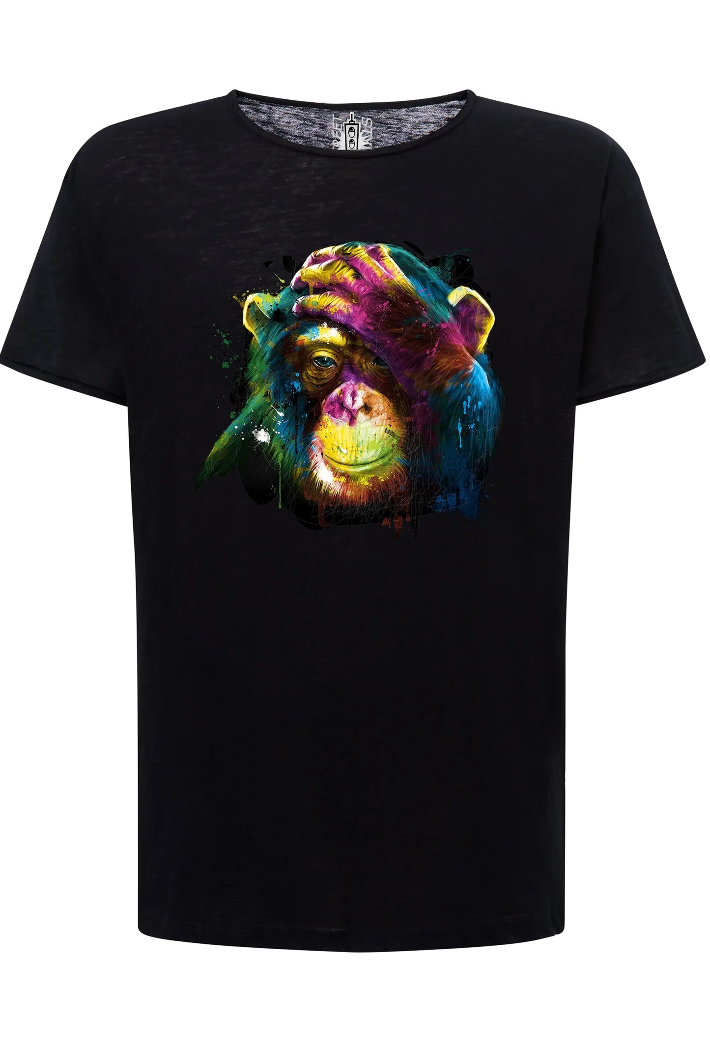 Monkey Color Stilizzato 18-20-30 T-shirt Urban Slub Men Uomo 100% Cotone Fiammato JK STREET STYLE