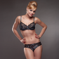Semi-Sheer Lace Bra Lavinia Mystic Winter Black-2