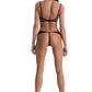 Sheer Bra & Crotchless String Panty Set Naughty Coquette - STREET STYLE