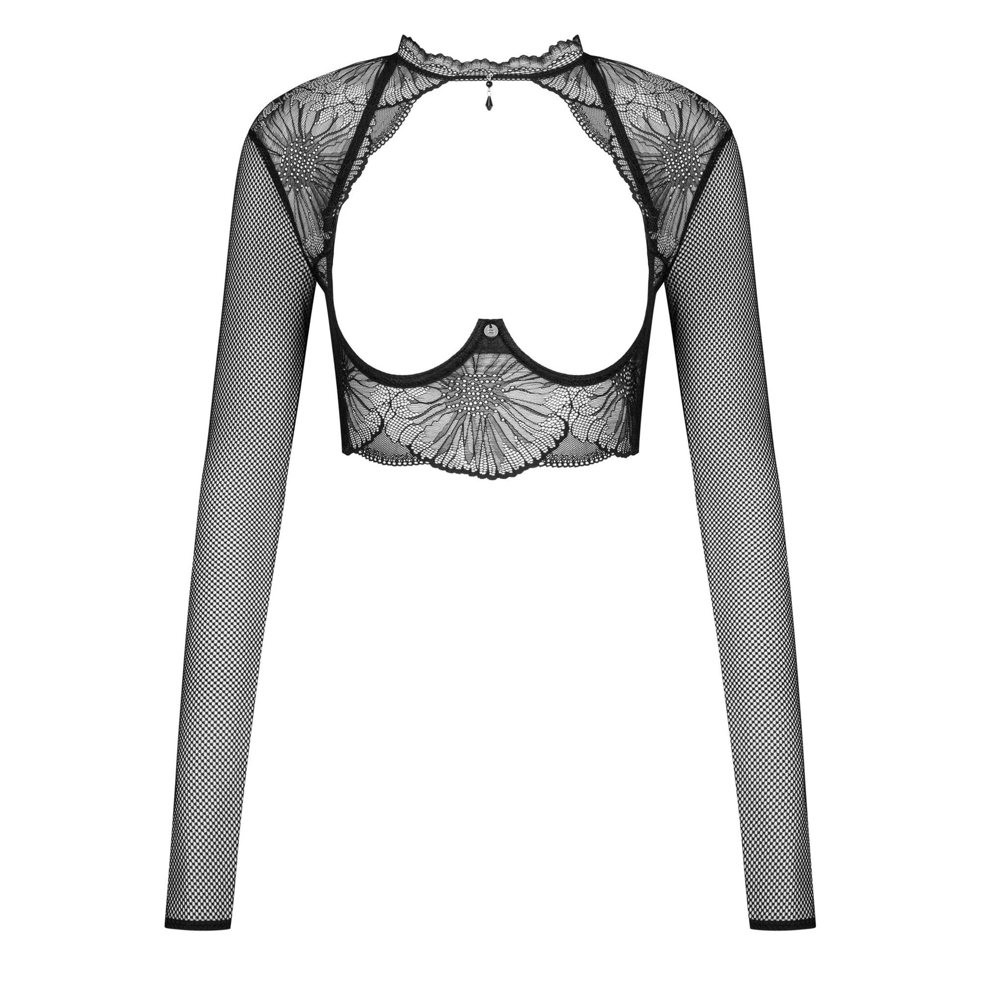 Sexy Fishnet Open Cup Top Obsessive Mibelia-2