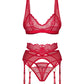 Sheer Bralette Thong Garter Belt Set Obsessive Cupide Desir-4