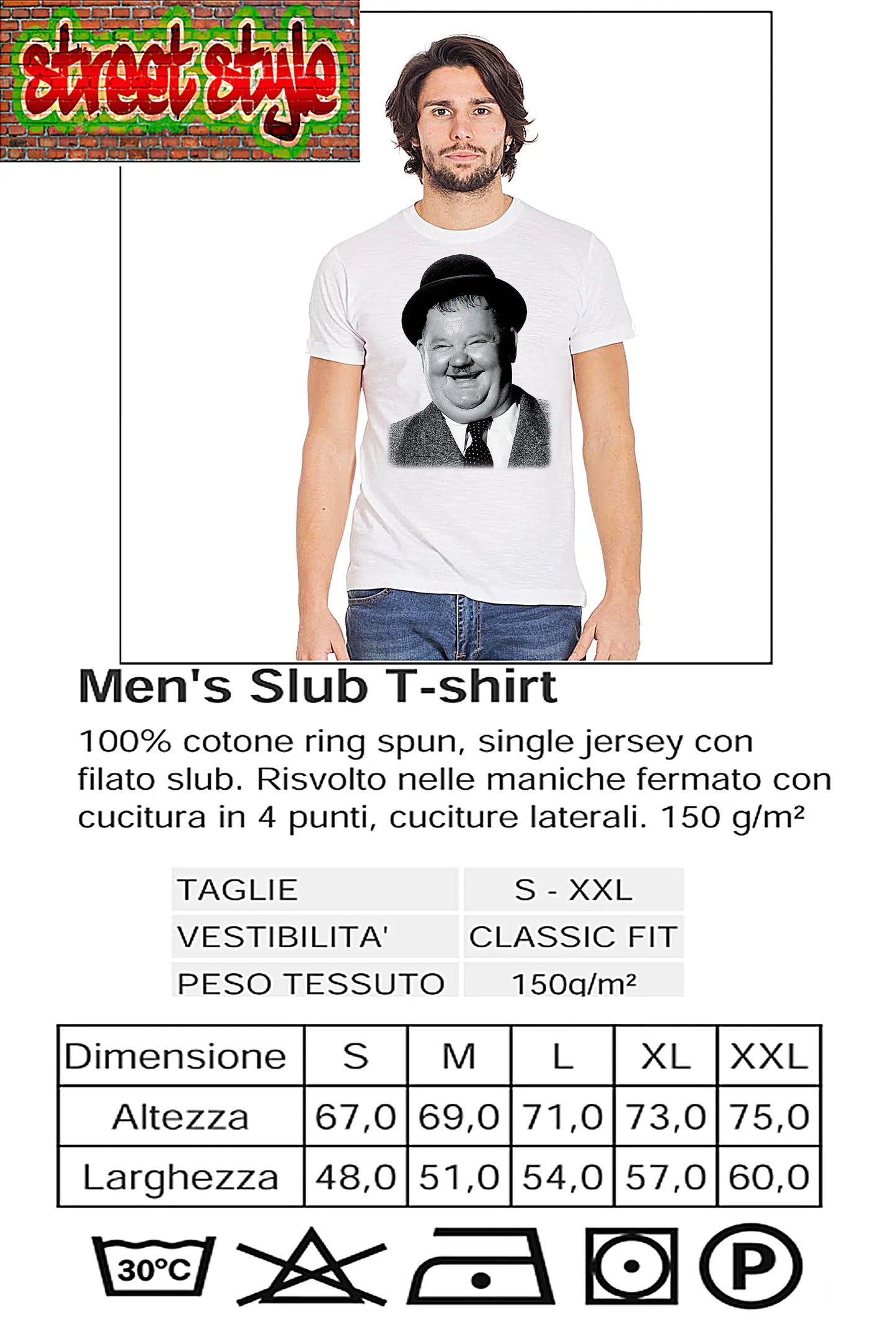 Ollio Legend Cinema Attore Soggetto 18-81-2 T-shirt Urban Slub Men Uomo 100% Cotone Fiammato BS STREET STYLE