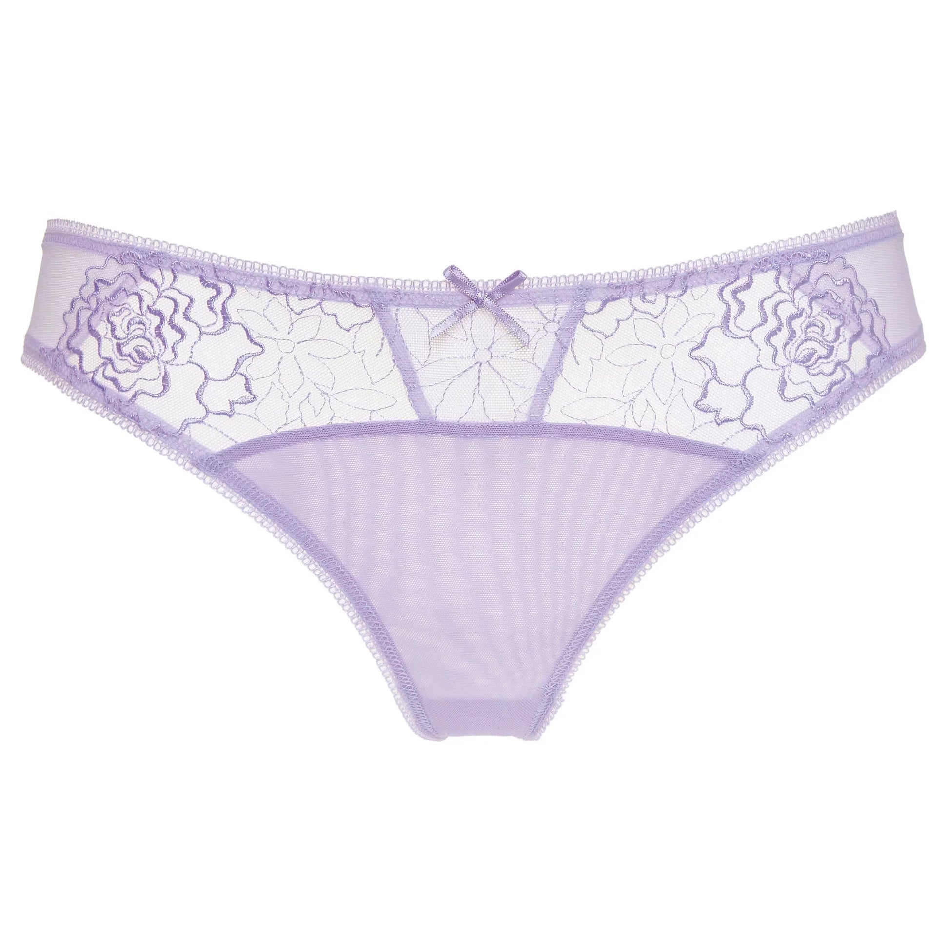 Semi Sheer Thong Panty Pamela Lavender - STREET STYLE