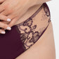 Sheer Mesh Tulle Embroidered Brief Panty Perla Aubergine-2