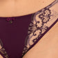Sheer Mesh Tulle Embroidered Tanga Panty Perla Aubergine-2