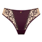Sheer Mesh Tulle Embroidered Tanga Panty Perla Aubergine-3