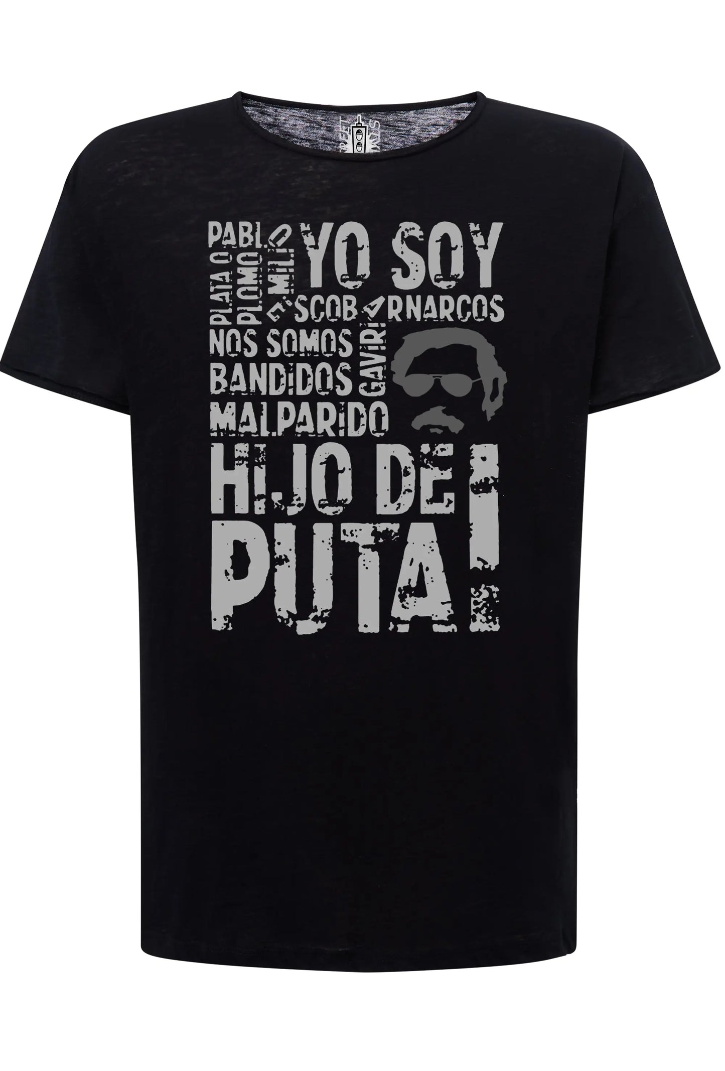 Pablo Escobar Hijo de Puta 18-98 T-shirt Urban Slub Men Uomo 100% Cotone Fiammato JK STREET STYLE