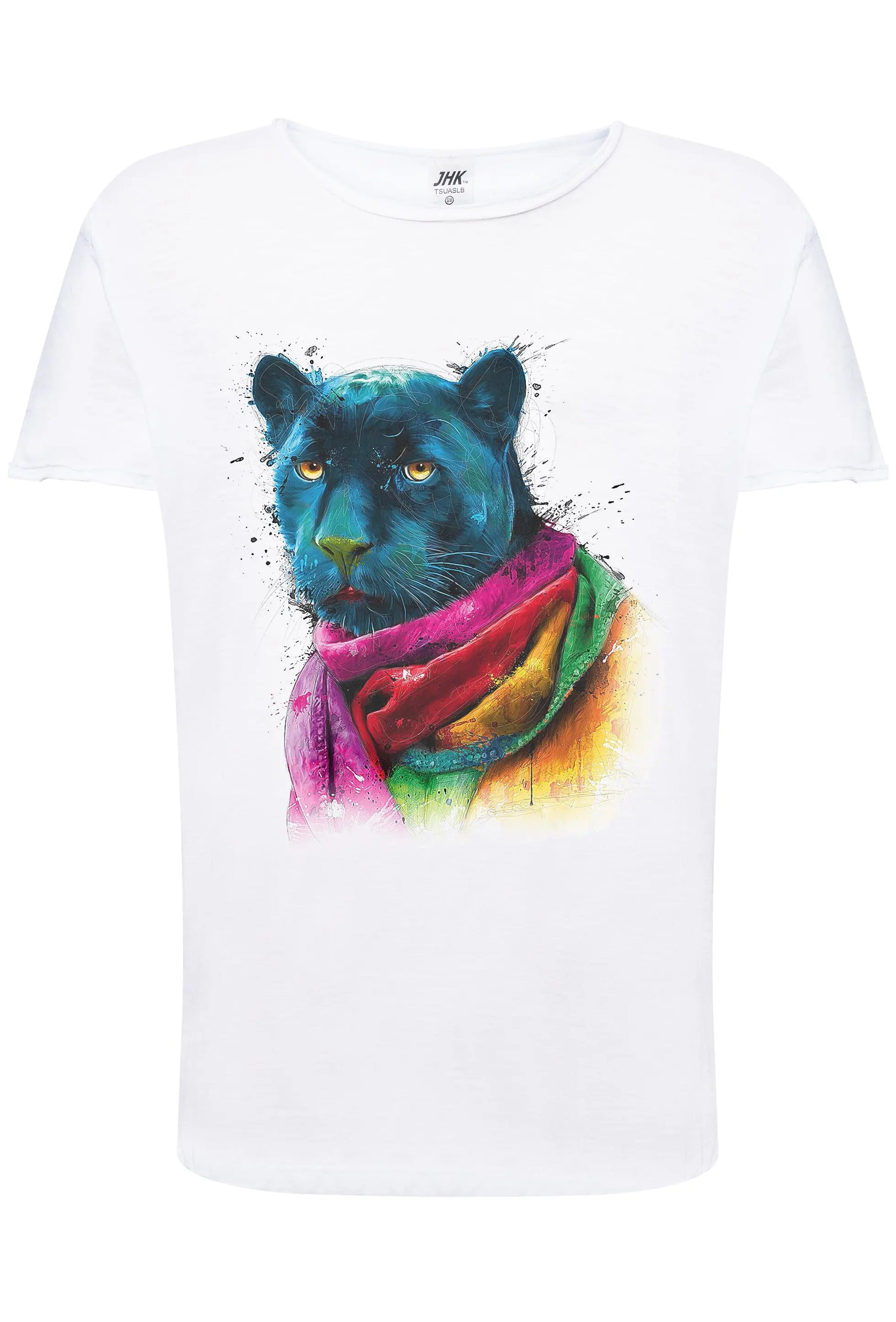 Panther Color Stilizzato 18-20-59 T-shirt Urban Slub Men Uomo 100% Cotone Fiammato JK STREET STYLE