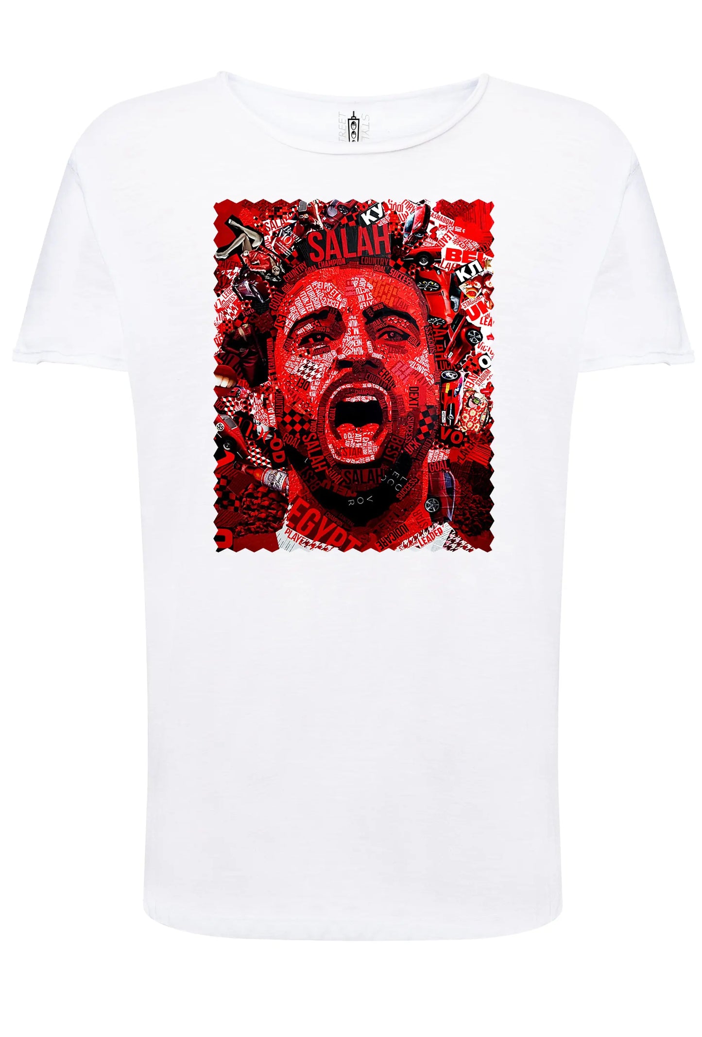 Portrait Salah Color Artistico Stilizzato 18-30-24 T-shirt Urban Slub Men Uomo 100% Cotone Fiammato JK STREET STYLE