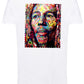 Potrait Bob Marley Color Artistico Stilizzato 18-30-12 T-shirt Urban Slub Men Uomo 100% Cotone Fiammato JK STREET STYLE