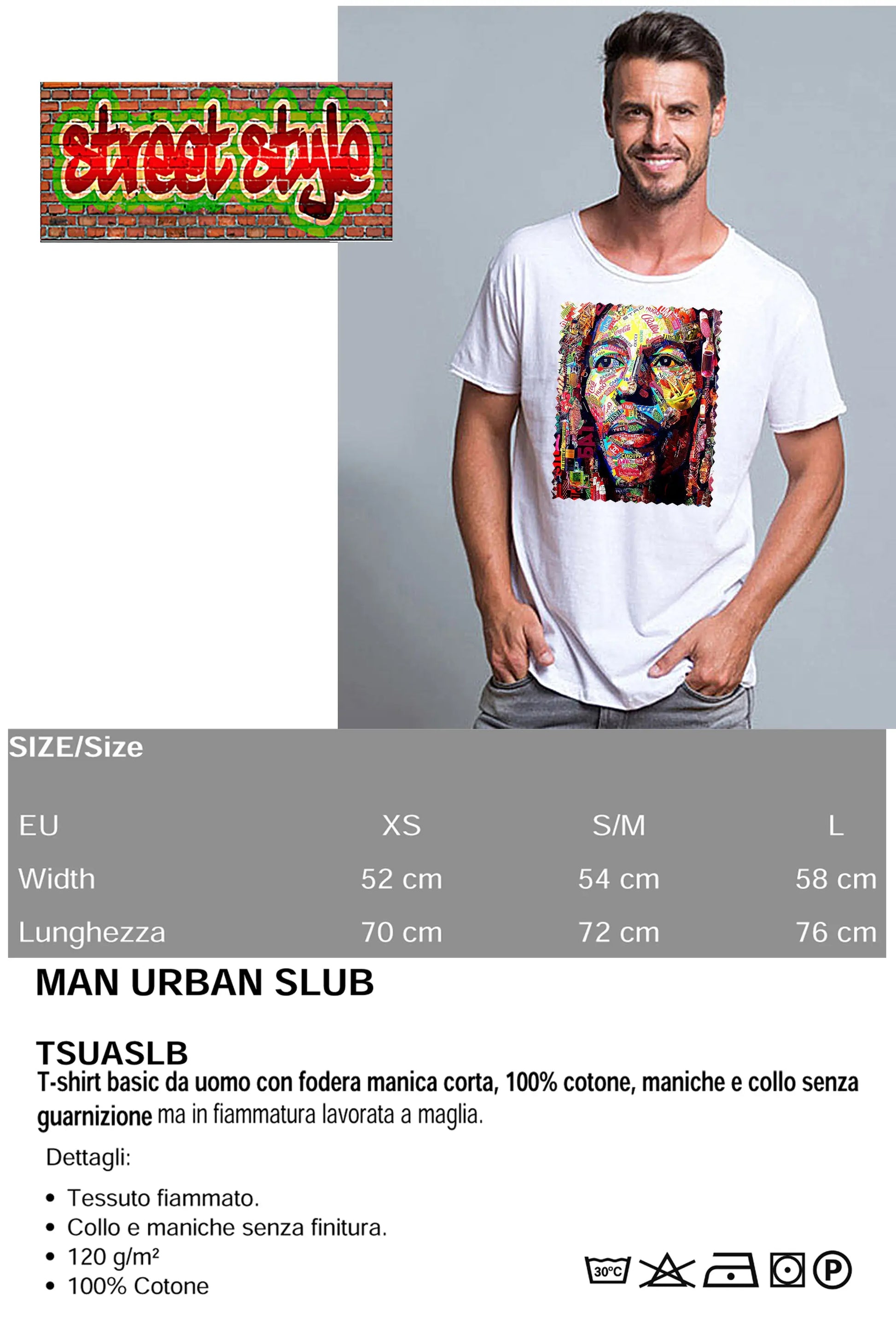 Potrait Bob Marley Color Artistico Stilizzato 18-30-12 T-shirt Urban Slub Men Uomo 100% Cotone Fiammato JK STREET STYLE