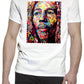 Potrait Bob Marley Color Artistico Stilizzato 18-30-12 T-shirt Urban Slub Men Uomo 100% Cotone Fiammato JK STREET STYLE