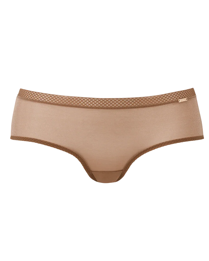 Gossard Glossies Sheer See Through Shorts Panty Bronze - STREET STYLE