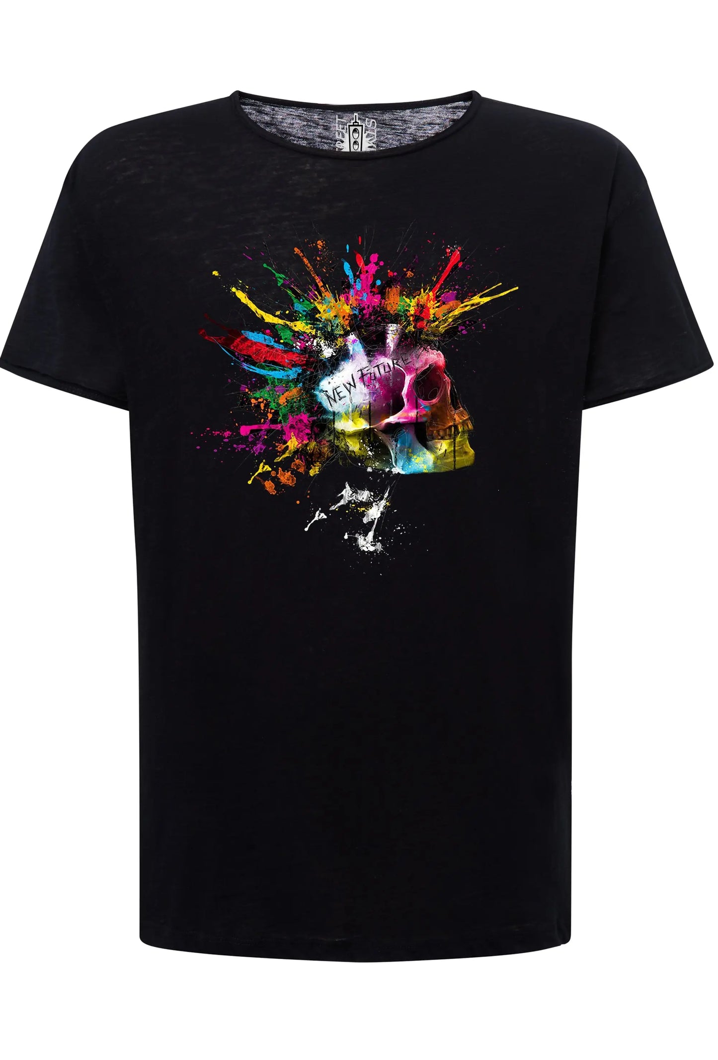 Punk Color Stilizzato 18-20-7 T-shirt Urban Slub Men Uomo 100% Cotone Fiammato JK STREET STYLE