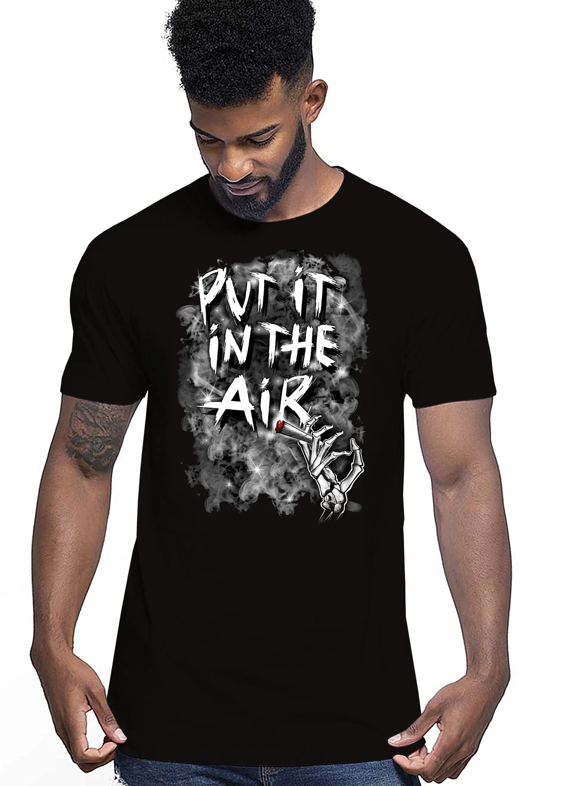 Put in The Air Tattoo 3310 T-shirt Urban Men Uomo 100% Cotone Pettinato JK STREET STYLE