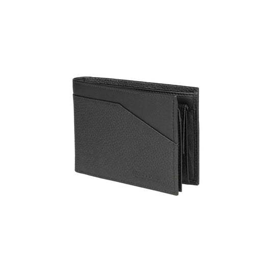 RB12104A | Portafogli Uomo in Vera Pelle pieno fiore, grana dollaro/leggera. Colore Nero. Protezione RFID. Dimensioni da chiuso: cm 12,5 x 9,5 x 2. Confezione: Scatola regalo fondo/coperchio-0